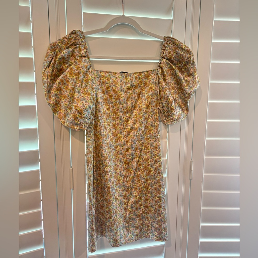 Zara Yellow Floral Dress